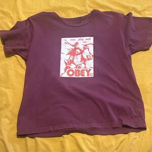 Obey Maroon Graphic Tee